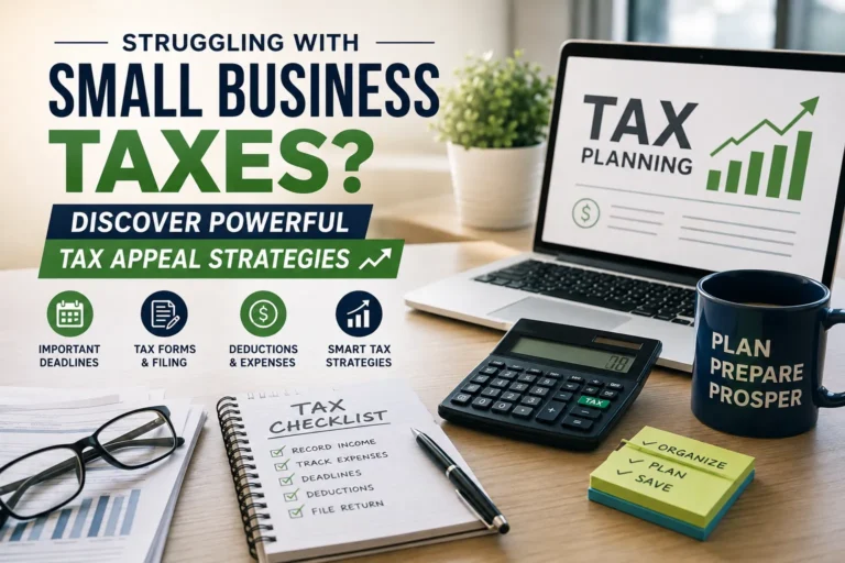 Small business tax planning with deadlines, tax deductions, filing forms, and powerful tax appeal strategies