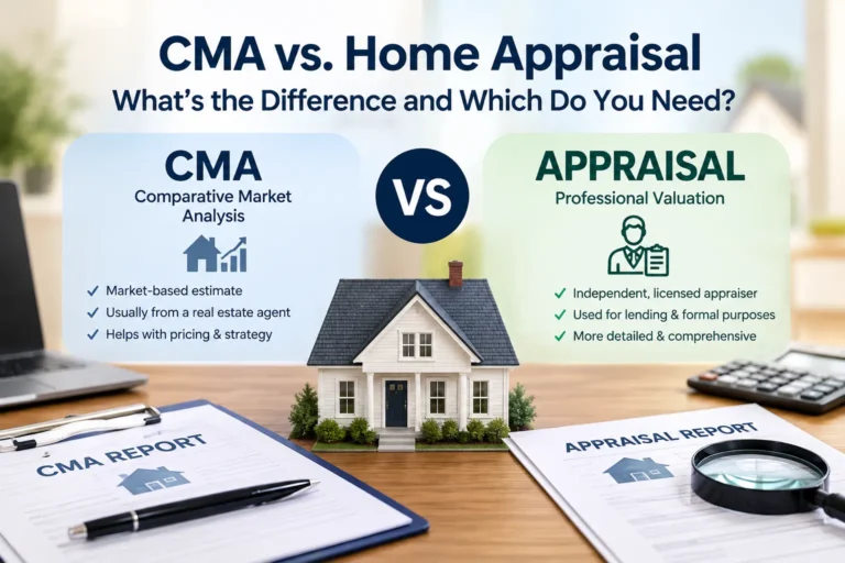 CMA vs home appraisal comparison for property valuation
